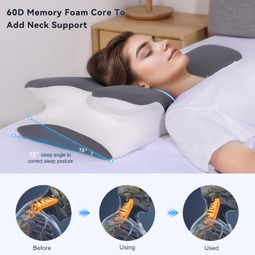 Cooling Memory Ergonomic Pillow