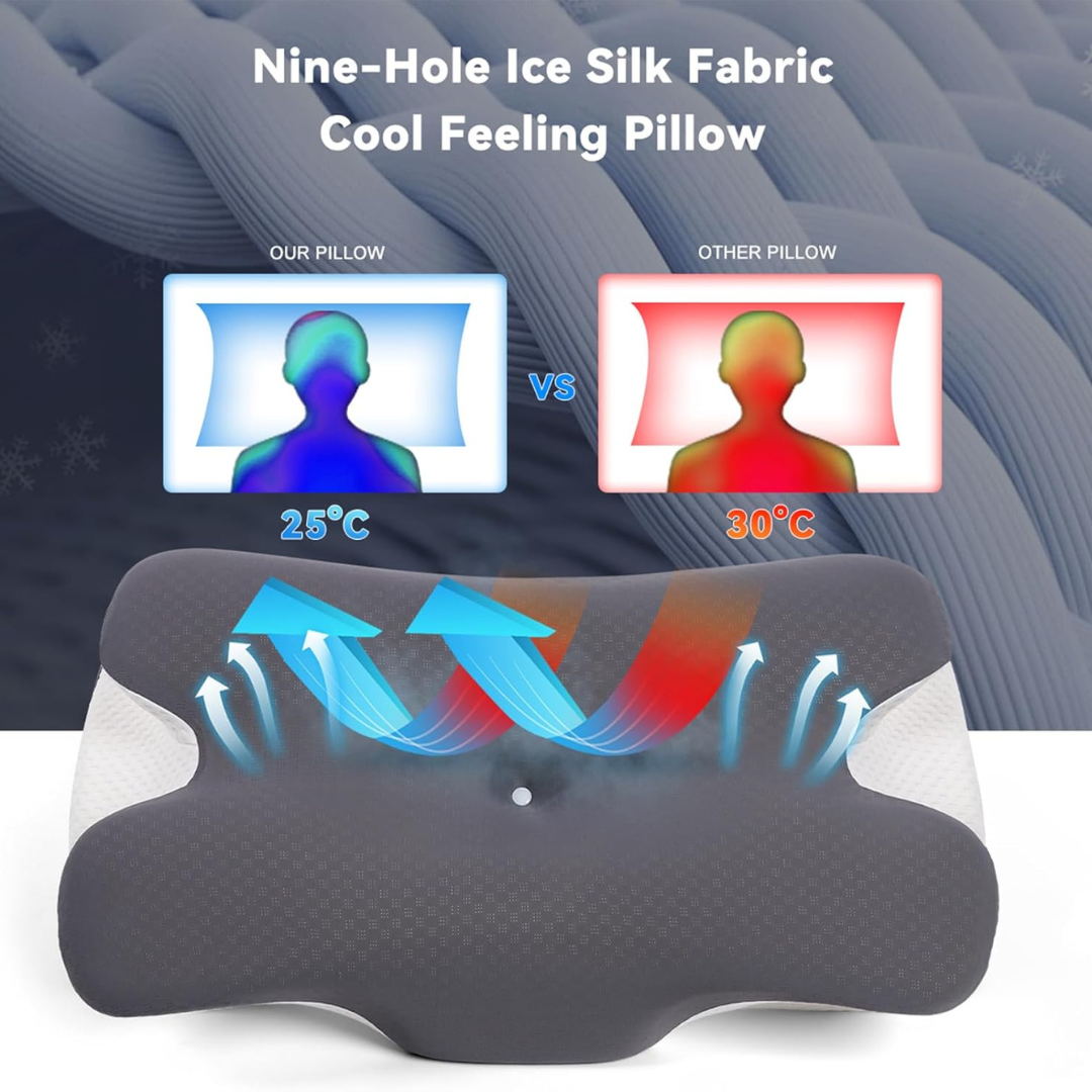 Cooling Memory Ergonomic Pillow